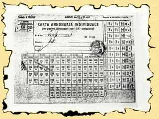 Carta annonaria individuale.