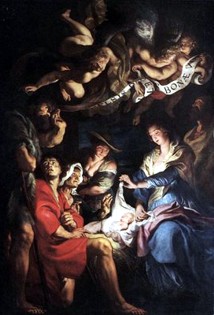 Peter Paul Rubens, "L'Adorazione dei Pastori". Olio su tela di 300x192cm realizzato nel 1608.
