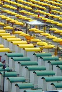 Impianti balneari sulle spiagge italiane.