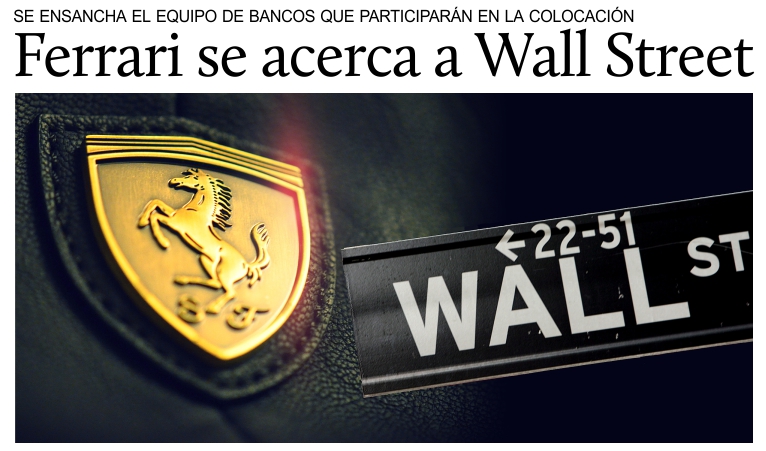 Ferrari se acerca a Wall Street: nuevos bancos para la colocacin.
