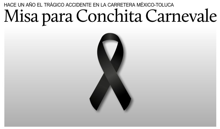 Misa de sufragio para Conchita Carnevale el prximo 28 de julio.