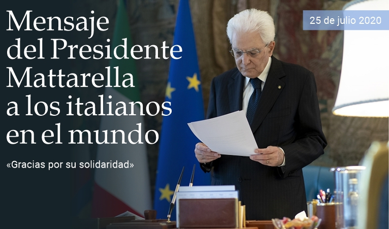 Mensaje del Presidente Mattarella a los italianos en el mundo