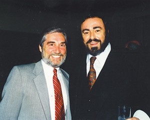 Giovanni Capirossi e Luciano Pavarotti.