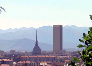 La cartolina virtuale del grattacielo di Renzo Piano.