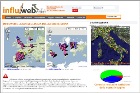 Influenza 2.0, le mappe di sorveglianza online.