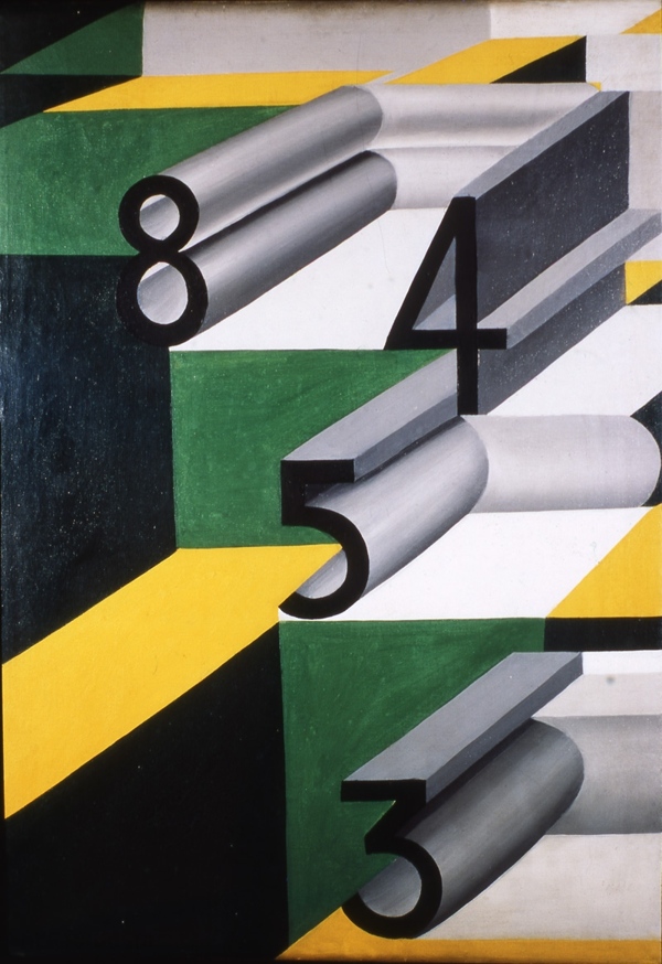 Giacomo Balla - Numeri innamorati. Olio su tela, 1924.