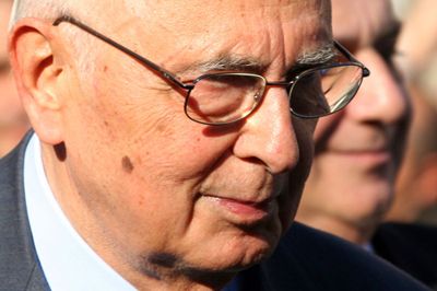Il Presidente della Repubblica Giorgio Napolitano.