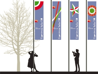 I banner che indicheranno i percorsi per raggiungere le principali sedi degli eventi.