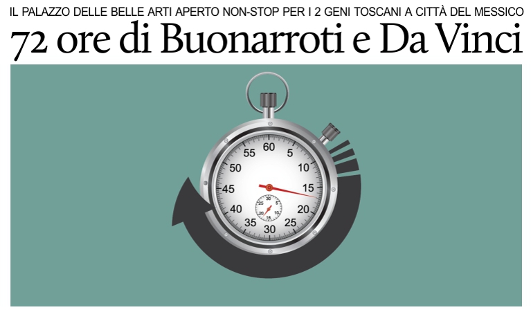 72 ore non-stop a Citt del Messico per Leonardo e Michelangelo.