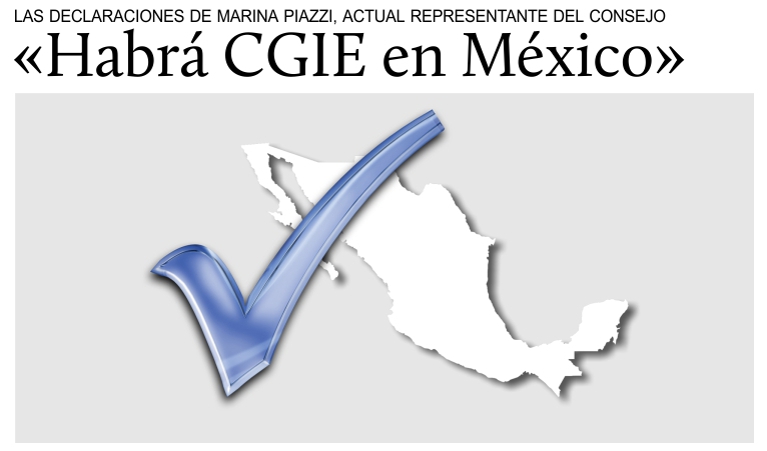 CGIE, Marina Piazzi: �Recuperamos la representaci�n de M�xico�.