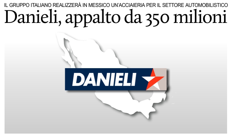 Gruppo Danieli, dal Messico commessa da 350 milioni di dollari.