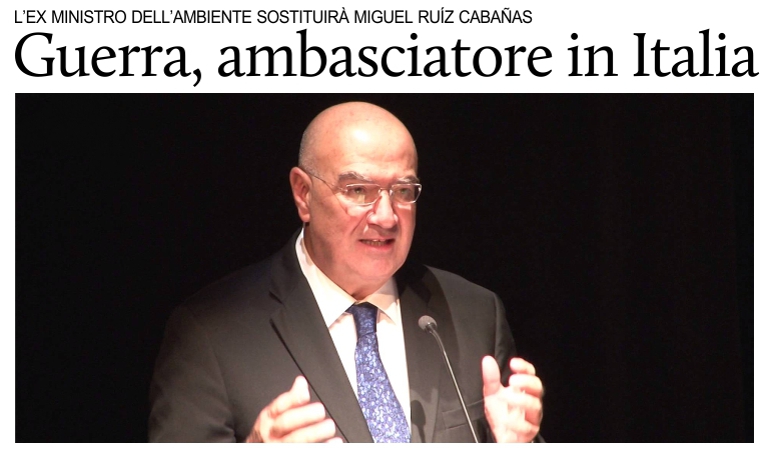 Juan Jos Guerra sar il nuovo ambasciatore del Messico in Italia.