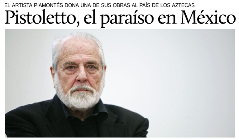 Michelangelo Pistoletto dona una de sus creaciones a Mxico.
