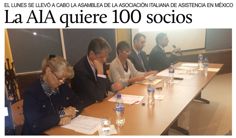 Se llev� a cabo la asamblea de la Asociaci�n Italiana de Asistencia en M�xico.