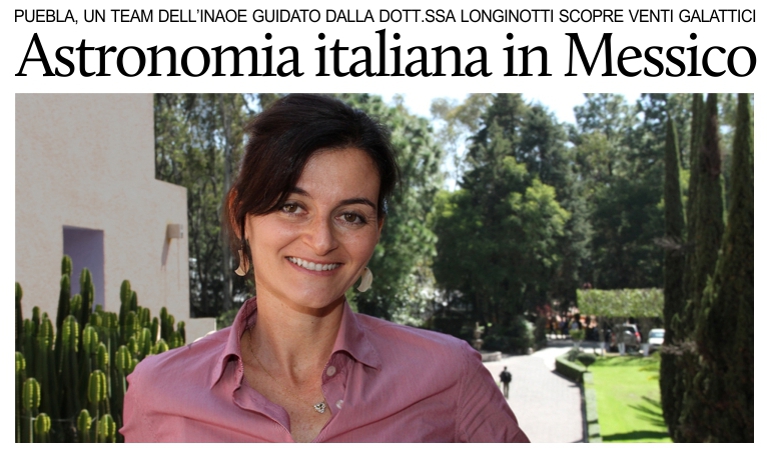 Messico, un team guidato da un'italiana scopre il �vento� che spegne le stelle.