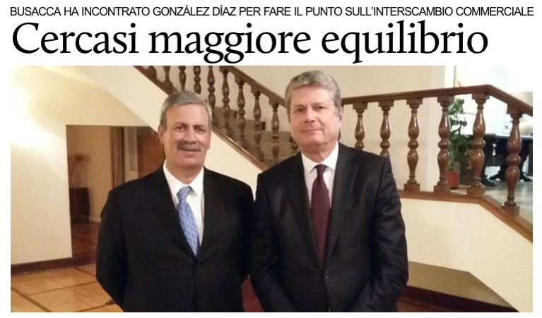 L'Ambasciatore Busacca incontra Francisco Gonz�lez d�az di Prom�xico.