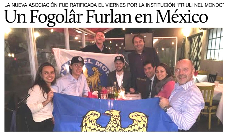 Nace la asociaci�n Fogol�rs Furlans de la Ciudad de M�xico.