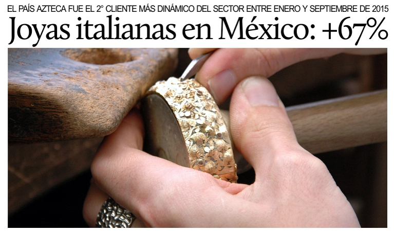 Crece 67% la presencia de la joyer�a italiana en M�xico.