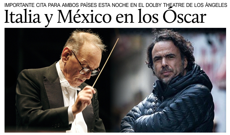 �scar: Morricone e I��rritu compiten por dos importantes reconocimientos esta noche en Los �ngeles.