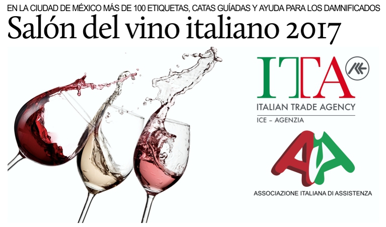 En la Ciudad de M�xico el Sal�n del Vino Italiano apoya a los damnificados.