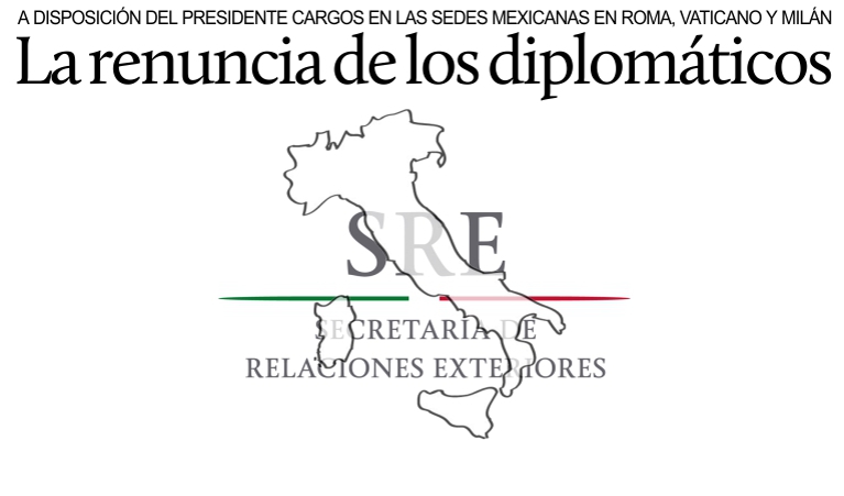 Italia y Vaticano: renuncia de los diplom�ticos mexicanos.