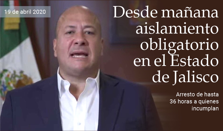Aislamiento obligatorio en el Estado de Jalisco