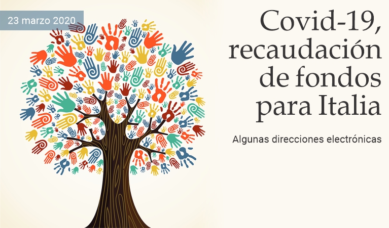 Covid-19, recaudacin de fondos para Italia