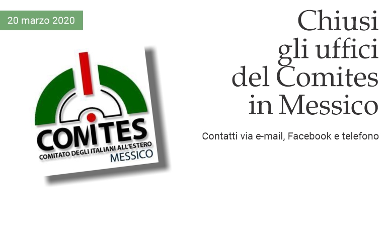 Chiusi gli uffici del Comites in Messico