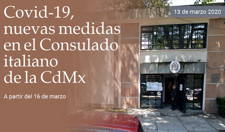 Covid-19, nuevas medidas en el Consulado de Italia