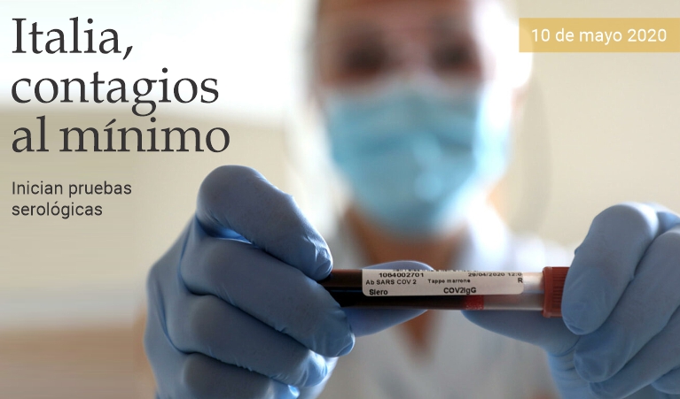 Italia, contagios al m�nimo. Inician pruebas serol�gicas.
