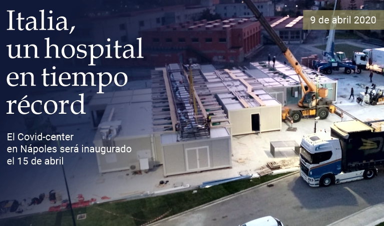 Italia, un hospital en tiempo r�cord