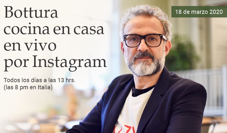 Bottura cocina en vivo en Instagram