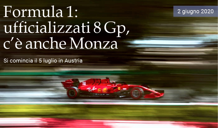 F1: ufficializzati 8 Gp