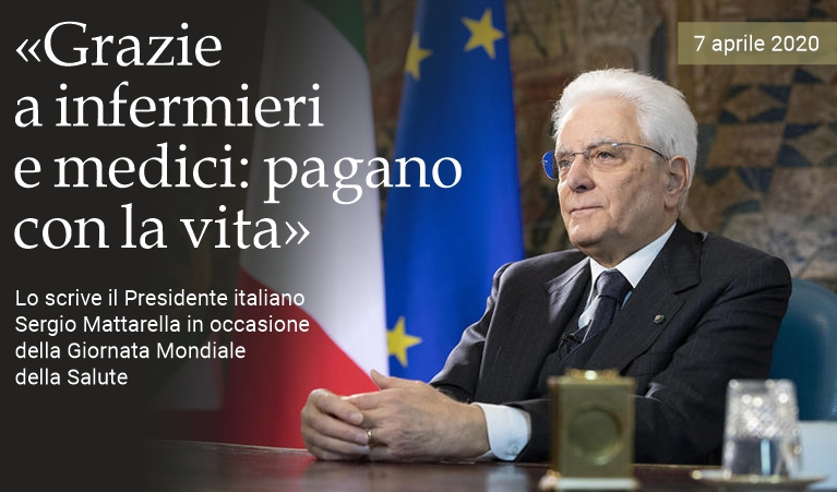 Mattarella: �Grazie a infermieri e medici�