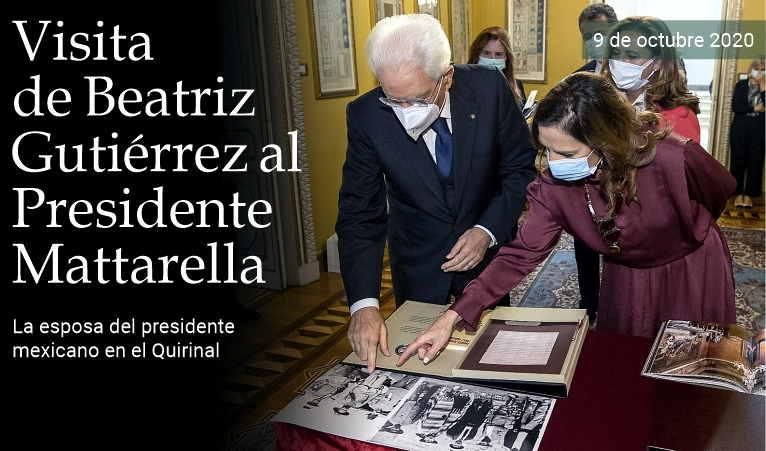 Visita de Beatriz Guti�rrez M�ller al presidente Mattarella