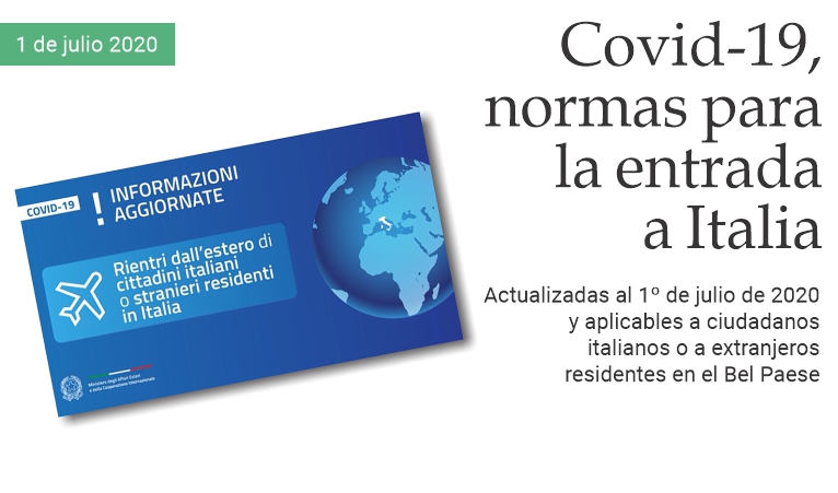 Normas para la entrada a Italia