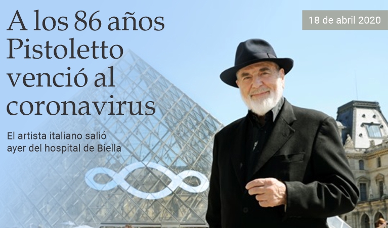 A los 86 años, Pistoletto venció al Coronavirus