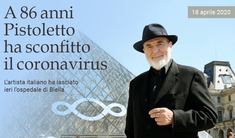 A 86 anni Pistoletto ha sconfitto il Coronavirus