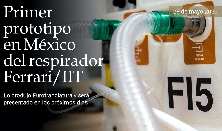 Prototipo en M�xico del respirador FI5 de Ferrari/IIT