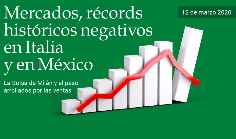 Mercados, r�cords negativos en Italia y M�xico