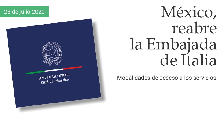 M�xico, reabre la Embajada italiana