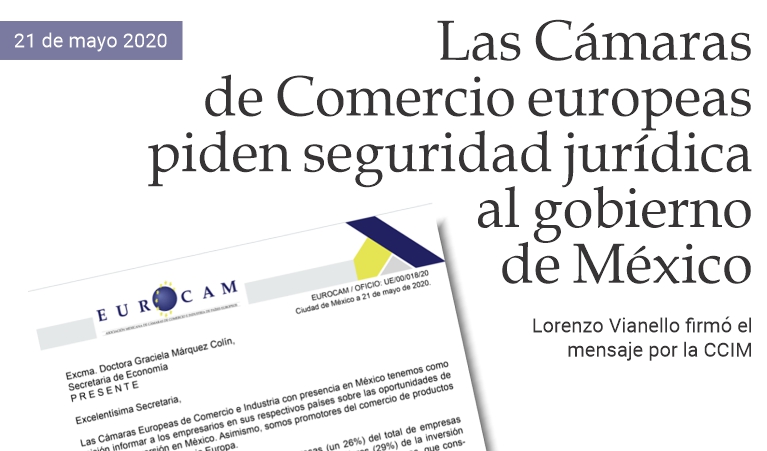 Las C�maras europeas en M�xico piden seguridad jur�dica
