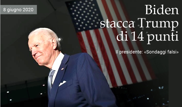 Biden stacca Trump di 14 punti
