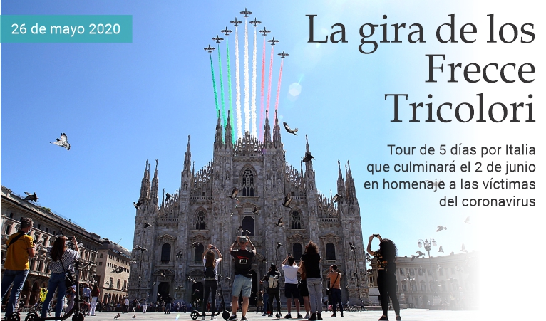 La gira de los Frecce Tricolori